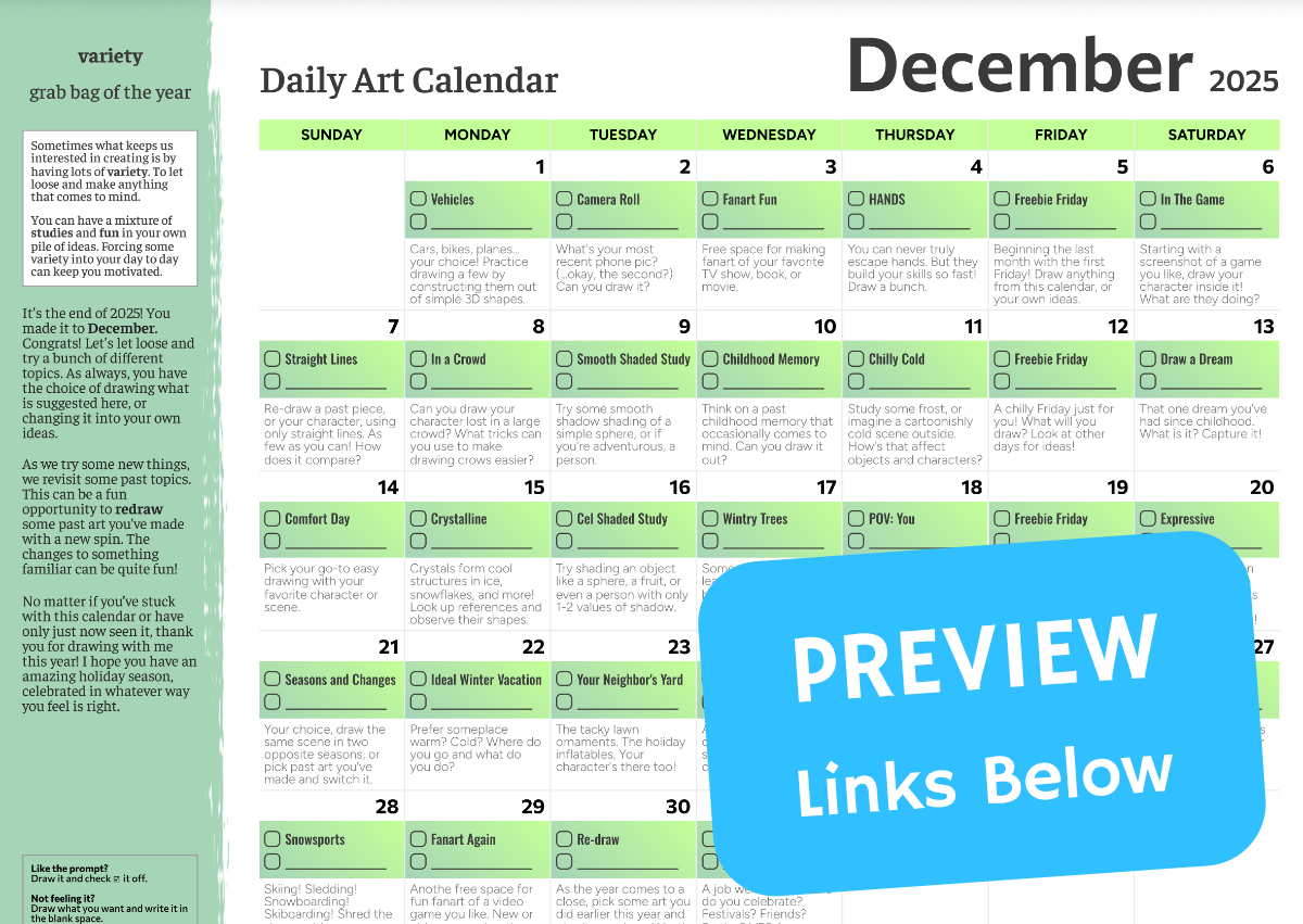 screenshot of calendar
