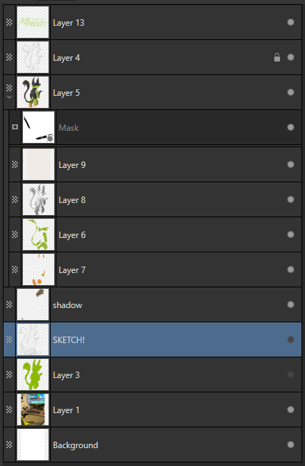 list of layers in an art program